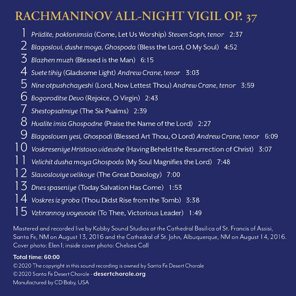 Rachmaninov's All-Night Vigil, Op. 37 - Image 2